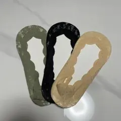 未使用 美品 3足 セット レース パンプス ソックス 靴下 花柄 レディース