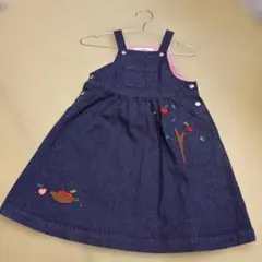 ファミリア　デニム ジャンバースカート 120cm