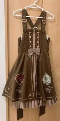 トランプのデコレーションケーキジャンパースカート ブラウン Amavel