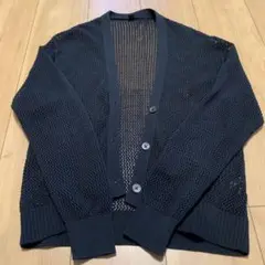 UNIQLO Sサイズ メッシュショートカーディガン ユニクロ ブラック