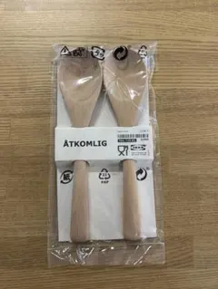IKEA ÅTKOMLIG 木製スプーン　2本セットのサムネイル