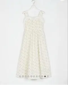 evelyn 花柄レースワンピース イエロー