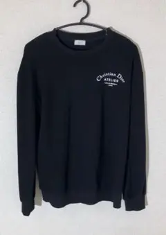 6019【希少XLサイズ】ディオール‪☆CD刺繍ロゴ入りスウェット ネイビー‬