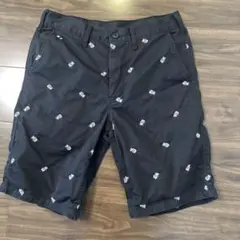 GU 半ズボン　ハーフパンツ　パイナップル　黒　ショートパンツ　Sサイズ　廃盤のサムネイル