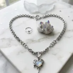 チェーンネックレス/とろけるハート/ハートの繋ぎ