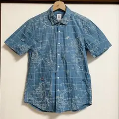 graniph 世界地図柄 半袖シャツ Sのサムネイル