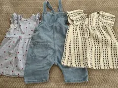H&M ベビー服 3点セット 60〜70夏 女の子 ロンパース 美品