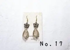 irodori♡ヴィンテージ調♡花と雫型♡ピアス(イヤリング)♡No.17