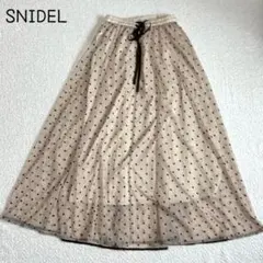 美品　スナイデル　ドットバリエーションチュールロングスカート(F)シアー　女っぽのサムネイル