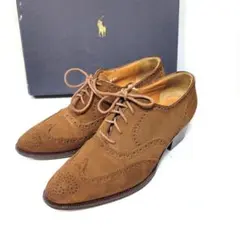 RALPH LAUREN イタリア製 ウィングチップ スウェード レザーシューズ