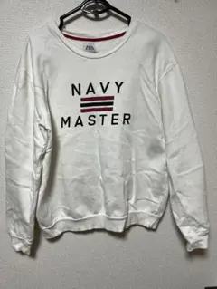 ZARA ホワイト Navy Master トレーナー