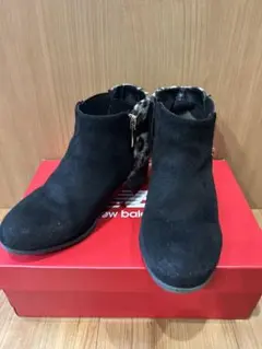 ショートブーツ　ブーティ　子供　キッズ　女の子　女児　女子　黒　秋　冬　19cm