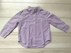 Ralph Lauren☆紫色 チェック柄 シャツ☆90cm