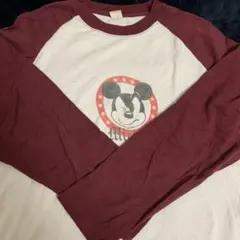 ミッキーマウス ラグランリンガーT