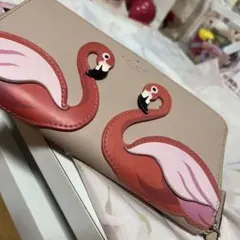 ケイトスペースフラミンゴ長財布