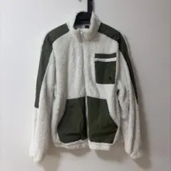 新品未使用‼️LAロゴ ボアジャケット フリース ホワイト×カーキ
