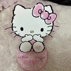 ハローキティ アクリル携帯スタンド ピンク