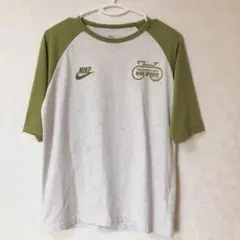 Nike ラグラン Tシャツ 杢グレー/オリーブ　ナイキ　Mサイズ
