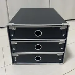 IKEA FLARRA フラッラ ブラックファブリック収納ボックス 3段 - メルカリ