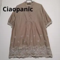 Ciaopanic　ドット柄刺繍ブラウス 半袖　チュニック　チャオパニックのサムネイル