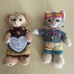 ダッフィー　ジェラトーニ　ぬいぐるみバッジ　　ぬいば