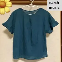 earth musicアースミュージック★半袖トップス、袖フリルブラウス