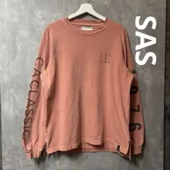 SAS サス カリフォルニアスタイル ピグメント加工 ロンT ピンク M