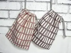 入学入園　給食袋　コップ袋　巾着袋　シンプル　19x23ハンドメイド