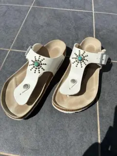 HTC BIRKENSTOCK スタッズ　サンダル ホワイト 40 26.0cm