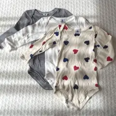 PETITBATEAU長袖ボディ３枚組