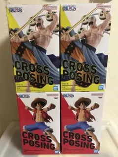 ワンピース CROSS POSING フィギュア ルフィ＆エネル 12個セット