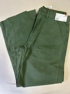 UNIQLO ストレートワークパンツ M オリーブ　男女兼用