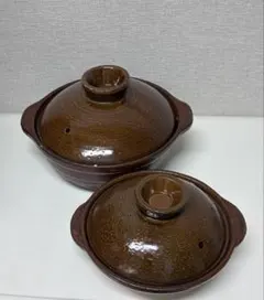 長谷園 東急ハンズ限定 伊賀焼 土鍋　6号 8号 2点セット