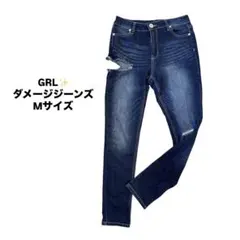 GRL✨️/ダメージジーンズ/Mサイズ/デニム/パンツ/ダメージズボン