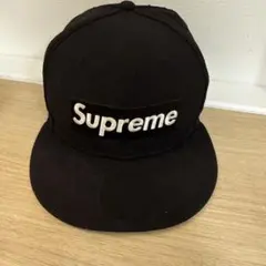 Supreme 59FIFTY ブラックキャップ 7 3/8