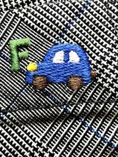 【美品】familiar チェック柄 半ズボン グレー系　110㎝