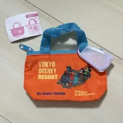 ディズニー カプセルトイ ミニポーチ カラビナ付きビックサンダーマウンテン