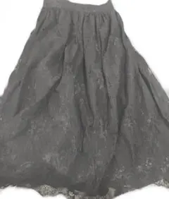レース フレアロングスカート