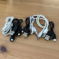 USBケーブル 7本セット（白・黒） USB-A/USB-Micro/USB-C
