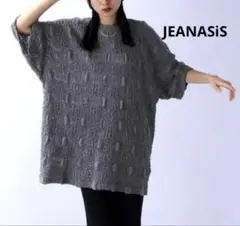 JEANASIS レースジャガードTシャツ グレー