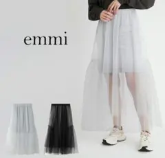 emmi チュールスカート ブラック ロング レイヤード 美品 人気