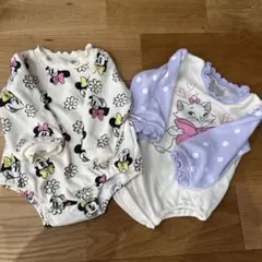Disney ミニーマウス マリーちゃん　長袖ロンパースセット　80サイズ