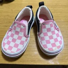 VANS スリッポン ピンク チェック柄