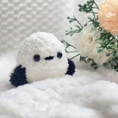 【受注生産】もこもこのシマエナガ ハンドメイド 編み物