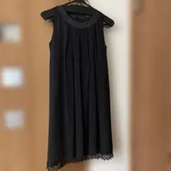COMME CA ISM 黒 ノースリーブ ワンピース M