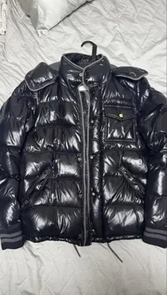 MONCLER ブラック ダウンジャケット フード付き　サイズ1