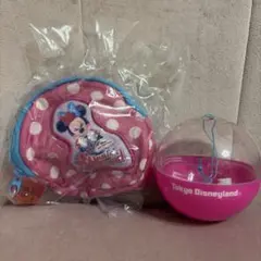 東京ディズニーランド 水玉ポーチ ミニーミニーマウス パルパルーザ カプセルトイ