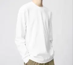 新品　ユニクロ　エアリズムコットンクルーネックTシャツ　白　M