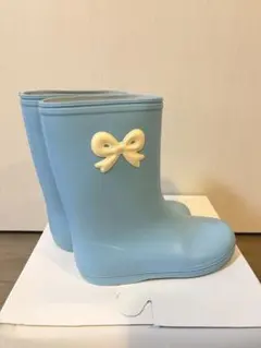 POMPKINS レインブーツ18.0cm リボンワッペン サックス ブルーのサムネイル