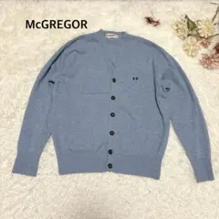 s2878【マクレガー】長袖 ニット カーディガン ウール ワンポイントロゴ